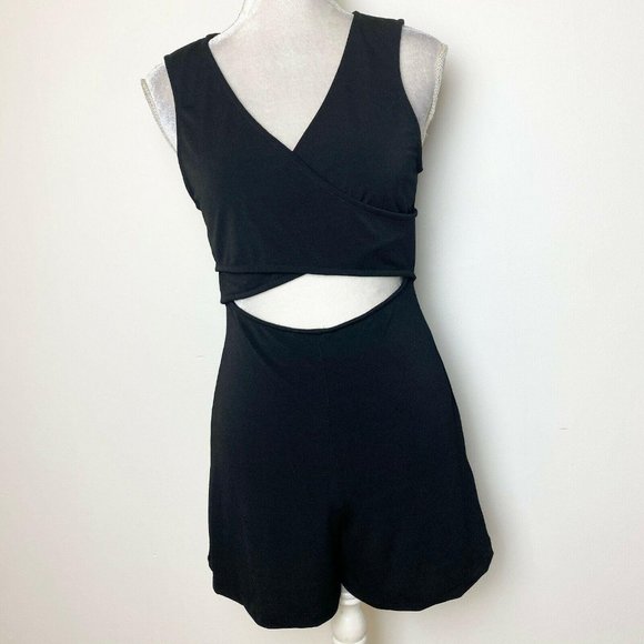 Silence + Noise Romper Black Cut Out Wrap - Picture 2 of 9